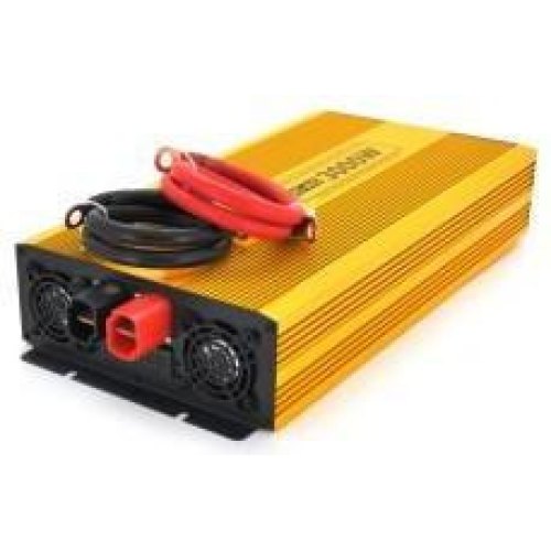 Інвертор напруги Mexxsun MXSPSW-3000, 12V/220V, 3000W, з правильною синусоїдою, 2xShuko, клемні дроти, Q2