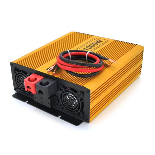 Інвертор напруги Mexxsun MXSPSW-1000, 12V/220V, 1000W, з правильною синусоїдою, 2xShuko, клемні дроти, Q4