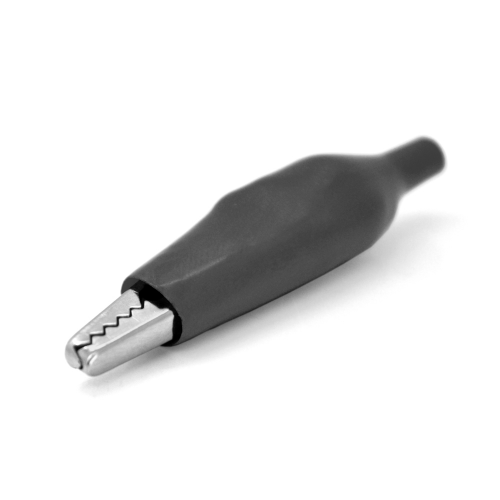 Затискач-крокодил тестерний Voltronic АС-003, 52мм, еластичний гумовий кожух, чорний (YT-CTC / 58Bk)