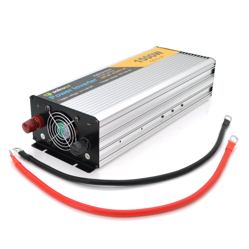 Інвертор напруги Solinved Sol-Yb24-1500M, 24V/220V, 1500W, з апроксимованою синусоїдою, 2xShuko, USB, клемні дроти, Q6