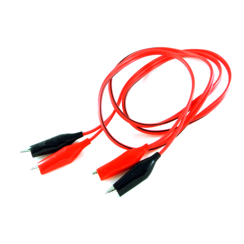 З'єднувальні дроти Voltronic 20528, з зажимами акумулятора, довжина 1м, провід мідний 1мм2, крокодили 52мм