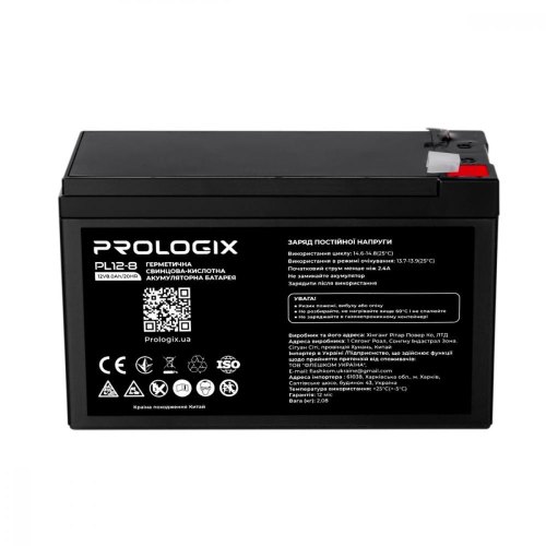 Акумулятор для ДБЖ Prologix AGM 12V 8Ah (PL12-8)           Новинка