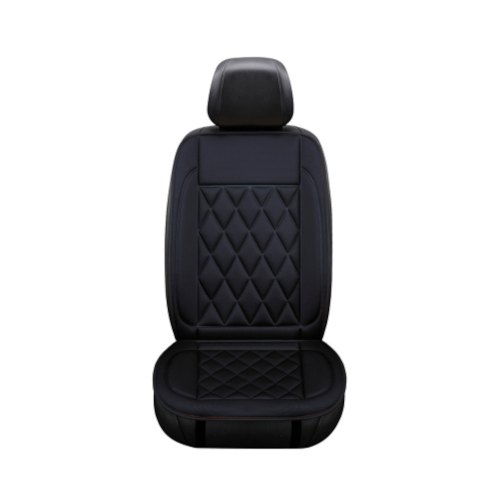 Комплект універсальних накидок з підігрівом Voltronic, для передніх сидінь, 2шт, 12V, чорні