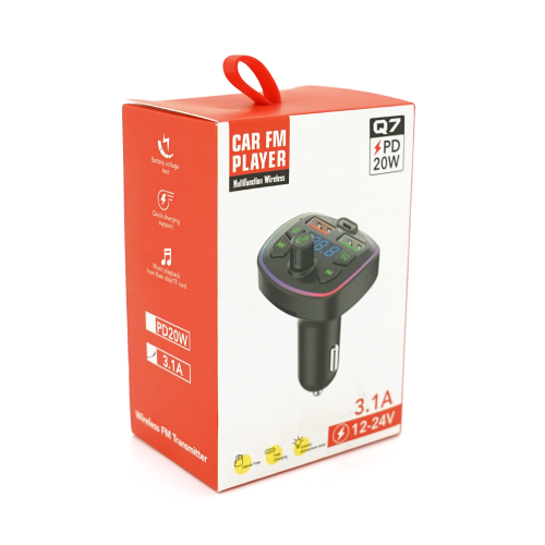 FM-модулятор Voltronic Q7, з еквалайзером, 3.1A, PD18W, USB, TF