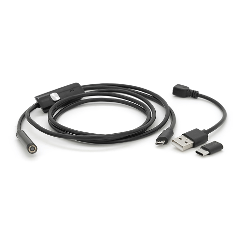 Ендоскоп Voltronic YT-En-1.5SW7.0, 2 в 1, MicroUSB/PC, HD, мінікамера 7.0мм, м'який провід, 1.5м