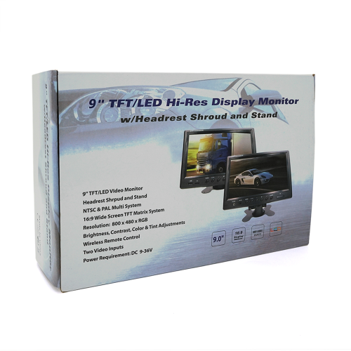 Автомобільний РК-дисплей Voltronic, 9, на одну камеру, 24V, розширення 420TVL, кут лінзи 120 градусів