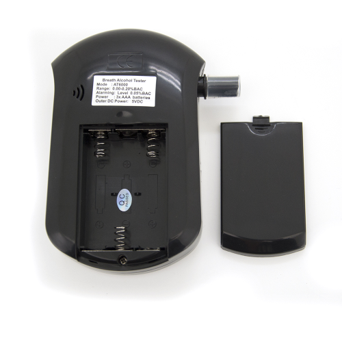 Електронний портативний алкотестер Voltronic AT6000, живлення 3xААА