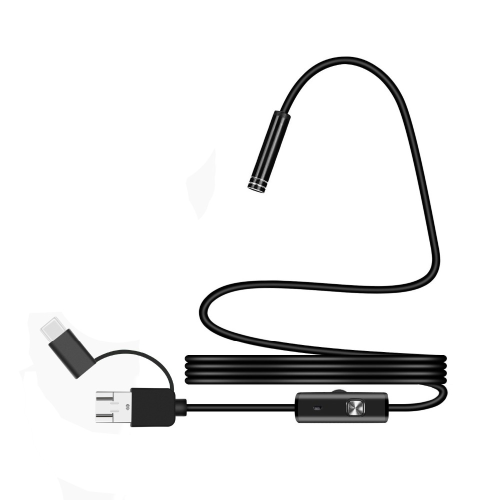 Ендоскоп Voltronic YT-En-1SW, 3 в 1, TYPE-C/MicroUSB/PC, HD, м'який провід, 2м