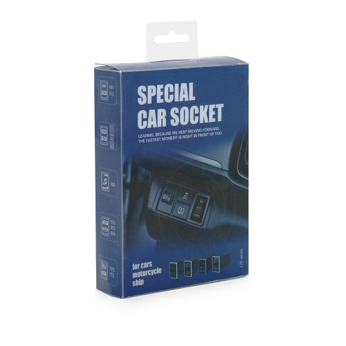 Автомобільний зарядний пристрій врізний Voltronic 60W-D01T03-Fuse, PD+QC, Type-C 30W, USB 30W, підсвічування, дроти під паяння з запобіжником, Black