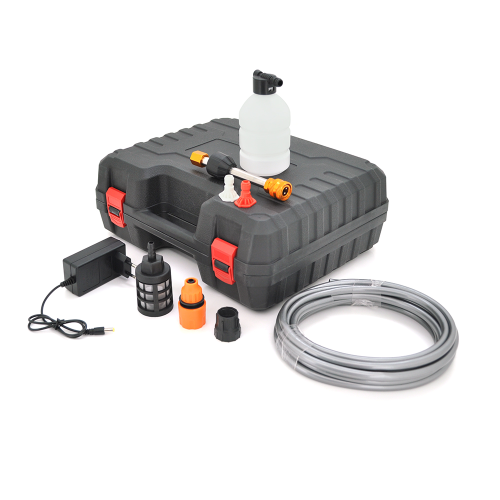 Мийка високого тиску Voltronic YT-435, 21V, 1 акумулятор, шланг, ємність для розпилювача, Case