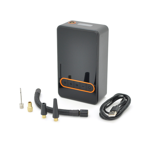 Портативний повітряний насос Voltronic CX-329B, до 3.4 атм, акумулятор 5000mAh, ліхтарик, зарядка від USB кабелю, Black, Box