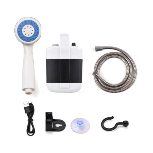 Портативний акумуляторний душ Voltronic YT43869, з помпою, акумулятор 2200mAh, White/Black, Box