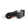 Автомобільний зарядний пристрій врізний Voltronic 60W-D01T03-С, PD+QC, Type-C 30W, USB 30W, підсвічування, комплект дротів з роз'ємами, Black