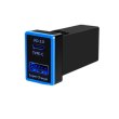 Автомобільний зарядний пристрій врізний Voltronic 60W-D01T03-S, PD+QC, Type-C 30W, USB 30W, підсвічування, комплект дротів під паяння, Black