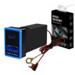 Автомобільний зарядний пристрій врізний Voltronic 130W-D01T03-Fuse, PD+QC, Type-C 100W, USB 30W, підсвічування, дроти з роз'ємами та запобіжником