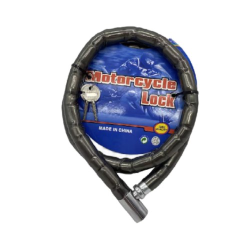 Замок велосипедний ланцюговий на ключі Voltronic KMING3835, довжина 18*1000мм, PVC/сталь, Black