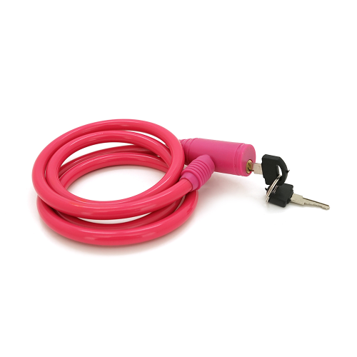 Замок велосипедний на ключі Voltronic YT8121, довжина 10*1200мм, Mix color