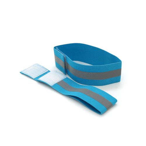 Глянсовий світловідбивний еластичний ремінець Voltronic, на зап'ястя або щиколотку, комплект 2шт, Blue