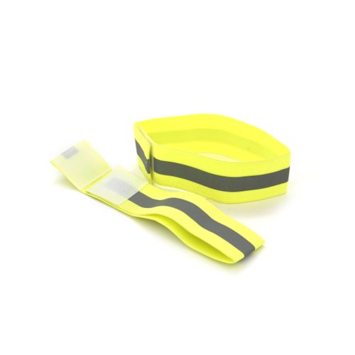 Глянсовий світловідбивний еластичний ремінець Voltronic, на зап'ястя або щиколотку, комплект 2шт, Light Yellow