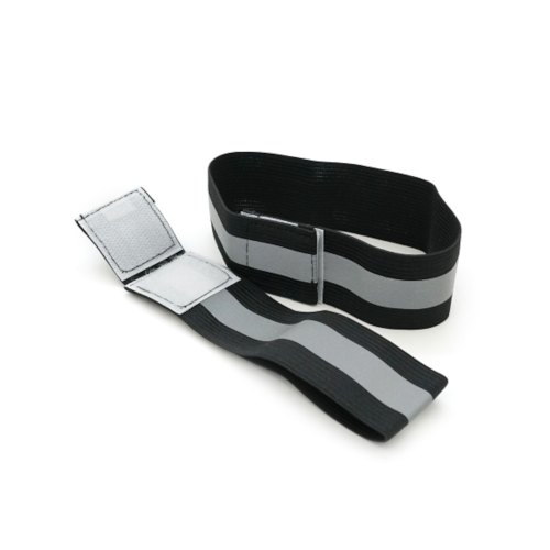 Глянсовий світловідбивний еластичний ремінець Voltronic, на зап'ястя або щиколотку, комплект 2шт, Black