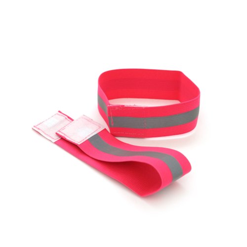 Глянсовий світловідбивний еластичний ремінець Voltronic, на зап'ястя або щиколотку, комплект 2шт, Pink