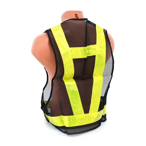 Глянсовий світловідбиваючий жилет Voltronic, Green