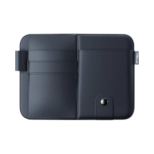 Автомобільний органайзер CABULE, на сонцезахисний козирок, 20x15.3см, кріплення ременями, 4 відділення, місця для ручки та окулярів, PV-шкіра