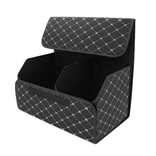 Складаний автомобільний органайзер Voltronic CXJ-Big-BG, 540x320x300мм, шкіряний, Black/Gold