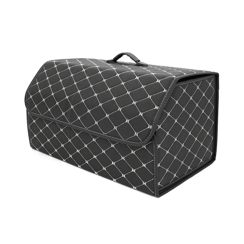 Складаний автомобільний органайзер Voltronic CXJ-Big-BG, 540x320x300мм, шкіряний, Black/Gold