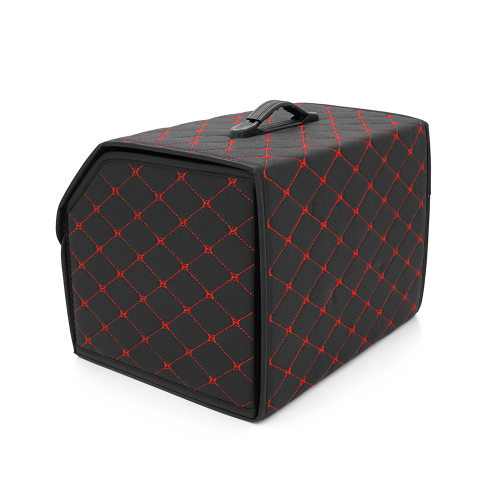 Складаний автомобільний органайзер Voltronic CXJ-BR 400, 400x320x300мм, шкіряний, Black/Red