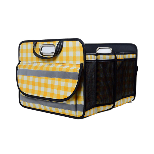 Органайзер складаний у багажник автомобіля Voltronic YT-SNX-05, 500x420х330мм, 4 відділення, Yellow/White