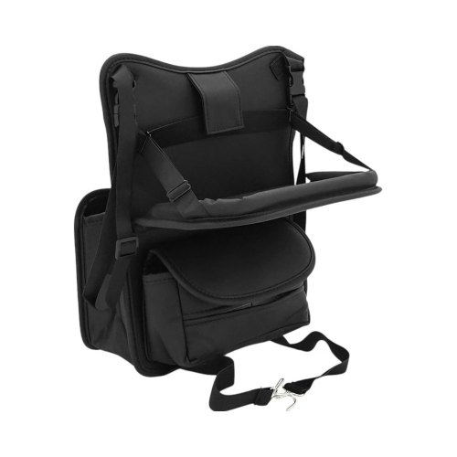 Автомобільний органайзер CABULE, між сидіннями, 35x28х15см, двосторонній, кріплення до передніх сидінь ременями, 4 відділення, PV-шкіра, чорний