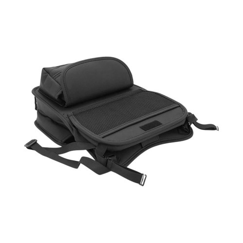 Автомобільний органайзер CABULE, між сидіннями, 35x28х15см, двосторонній, кріплення до передніх сидінь ременями, 4 відділення, PV-шкіра, чорний