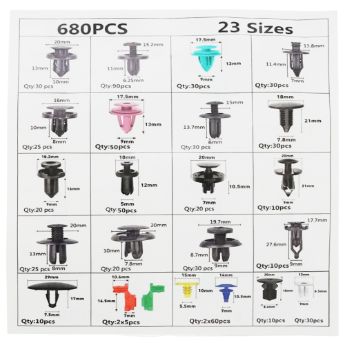 Набір автомобільних кріплень Voltronic YT- 38682, 725шт