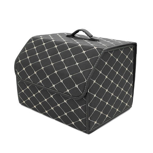 Складаний автомобільний органайзер Voltronic CXJ-BG 400, 400x320x300мм, шкіряний, Black/Gold