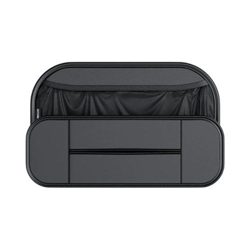 Автомобільний органайзер CABULE, на спинку сидіння, 36x8х24см, кріплення на підголівник ременями, 4 відділення, PV-шкіра, чорний