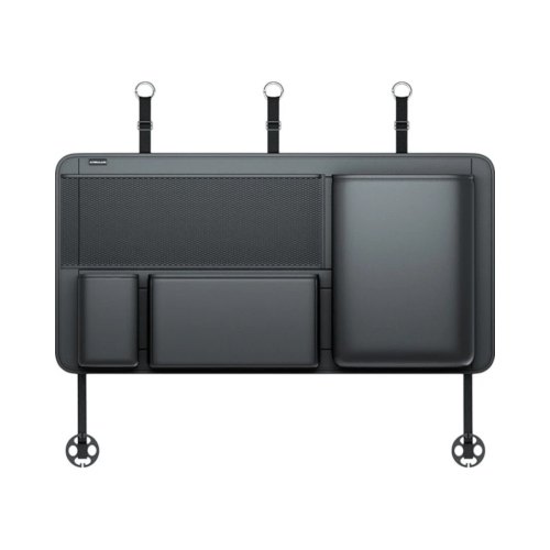 Автомобільний органайзер CABULE, у багажник, 91x45см, кріплення до задніх сидінь ременями, 4 відділень, PV-шкіра, чорний