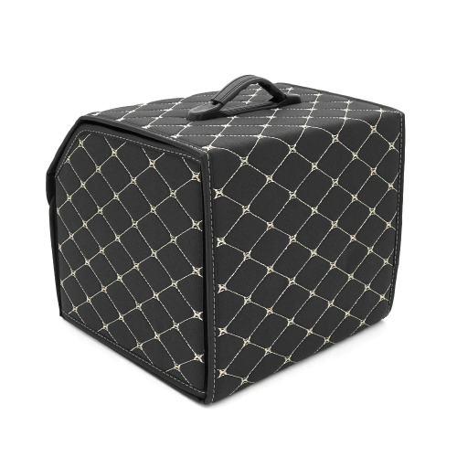 Складаний автомобільний органайзер Voltronic CXJ-BG, 330x320x300мм, шкіряний, Black/Gold