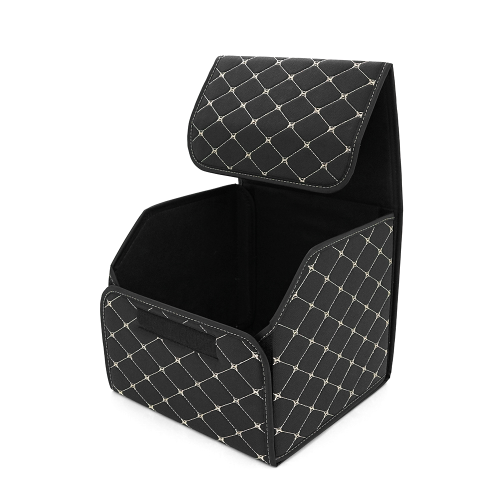 Складаний автомобільний органайзер Voltronic CXJ-BG, 330x320x300мм, шкіряний, Black/Gold