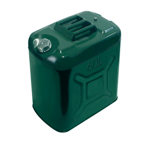 Каністра Merlion YT-HS-FX-60L, металева, з клапаном, гнучка лійка, 60л, Green