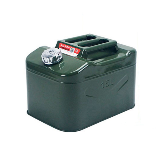 Каністра Merlion YT-HS-FX-15L, металева, з клапаном, гнучка лійка, 15л, Green