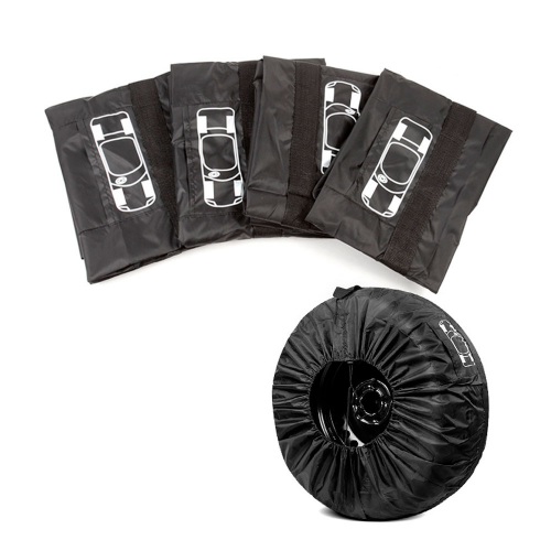 Набір чохлів для коліс Voltronic WCov-66, 4 шт, діамерт 80см, підходить для шин діаметром 19-23 дюйми, Black