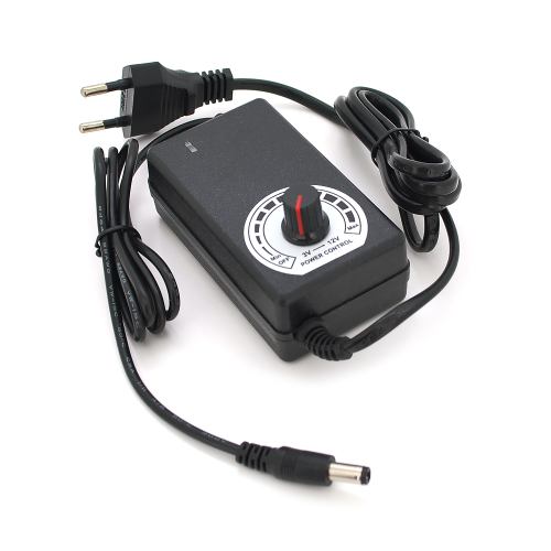 Адаптер живлення Voltronic NZX-31250, з регулюванням, 3-12V, 3A, штекер 5.5x2.5, LED-індикація, перехідник