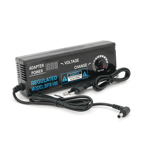 Імпульсний адаптер живлення Voltronic BPX-180-5A, з регулюванням напруги, 3В-24В, 5А, LED, Black