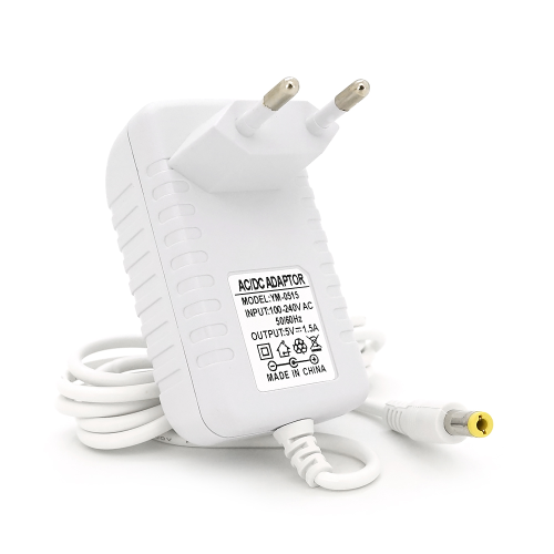 Імпульсний адаптер живлення Voltronic YT-05015, 5В, 1.5А, ,7.5Вт, штекер 5.5x2.5, довжина 1м, Q50, White