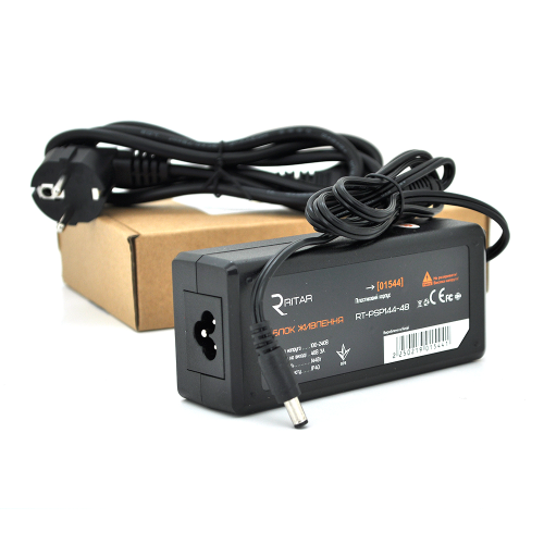Імпульсний блок живлення Ritar RTPSP 144-48, 48В, 3А, 144Вт, штекер 5.5x2.5, довжина 1м, Q50