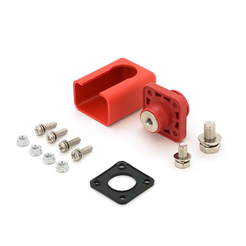 Корпусна прохідна клема Voltronic, М8-M6, 200A, 1000V, мідь, Red