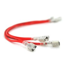 Перемичка (з'єднувач) для акумуляторів Voltronic, 100мм, 1мм2, під клеми F2, червона, ціна за штуку