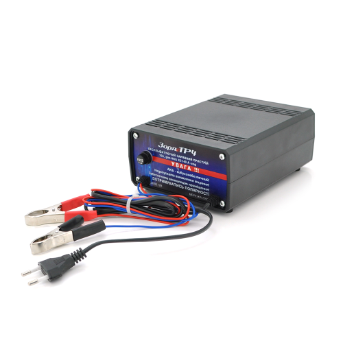 Трансформаторний зарядний пристрій Зоря ТР-4, для акумулятора 12V, ємність акумулятора 32-140А/год, струм заряду 10A