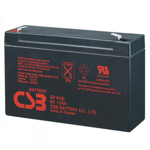 Акумуляторна батарея CSB Battery GP6120F2, 6V, 12Ah, Q10